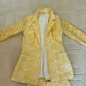 Charo Ruiz yellow blazer and short set